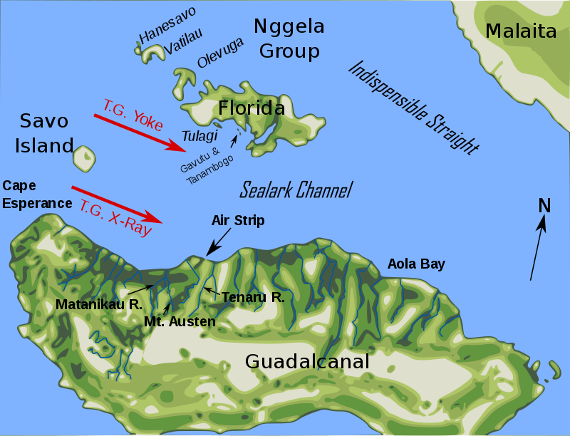 Map Battle Of Savo Island